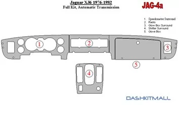 Jaguar XJ6 1976-1982 Ensemble Complet, Boîte automatique BD Kit la décoration du tableau de bord - 5 - habillage decor de tablea