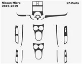 Nissan Micra 2015-2019 Habillage Décoration de Tableau de Bord 17-Pièce