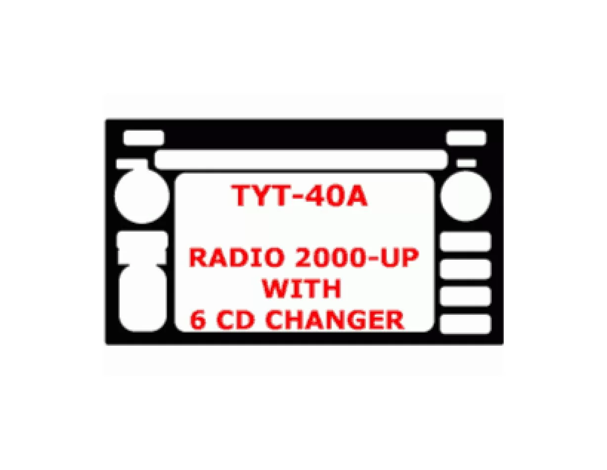 Toyota Celica 2000-UP 6 CD changer, 1 Parts set BD Décoration de tableau de bord