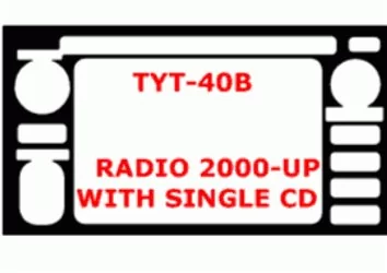 Toyota Celica 2000-UP Single CD Player, 1 Parts set BD Décoration de tableau de bord
