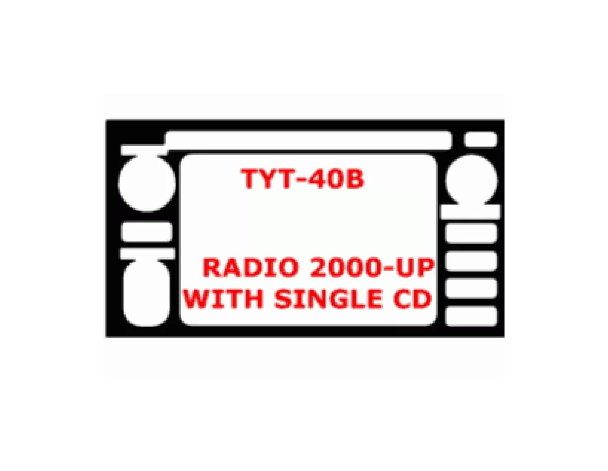 Toyota Celica 2000-UP Single CD Player, 1 Parts set BD Décoration de tableau de bord