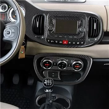 Fiat 500L 2012–2018 Habillage Décoration de Tableau de Bord 39-Pièce