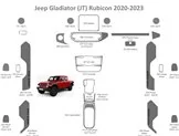 Jeep Gladiator JT Rubicon 2020-2023 Habillage Décoration de Tableau de Bord 25 Pièce