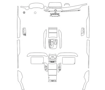 BMW 7-series G11 G12 2015-2022 Modèle de découpe d'enveloppe intérieure de voiture