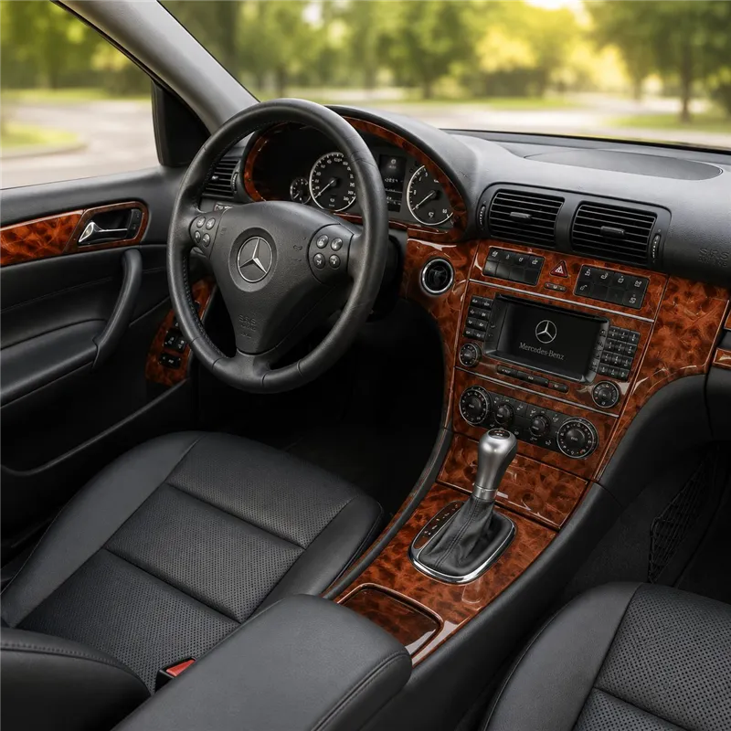 Mercedes Benz C Class 2005-2007 set complet, coupé 4 portes, avec sièges électriques kit décor tableau de bord 3D