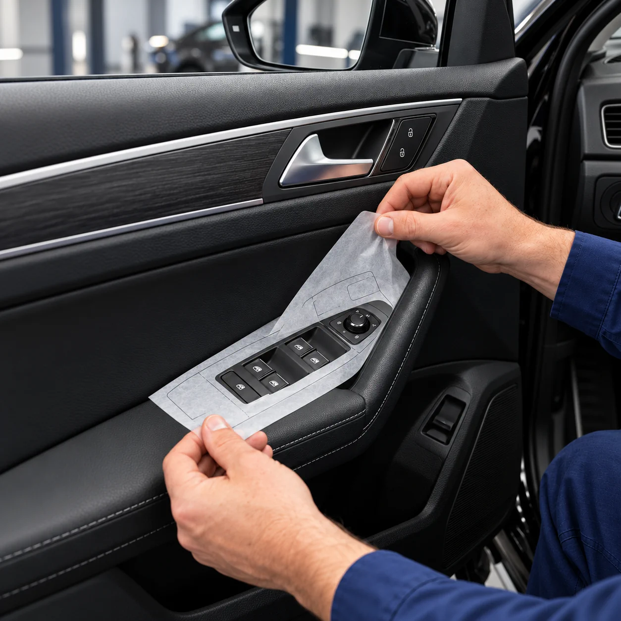 Contrôle du gabarit de la platine de porte sur les vrais boutons